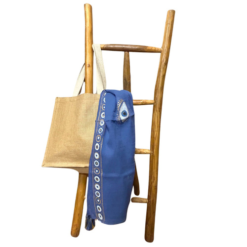 Nomad Sari Pareo – Rich Blue & Gold Evil Eye Print