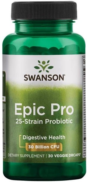 Swanson Epic Pro 25-Strain Probiotic for Gut & Immune Support 30 Capsules
