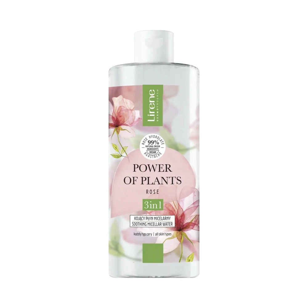 Lirene Power Of Plantis Kojący Płyn Micelarny 3w1 Róża 400ml