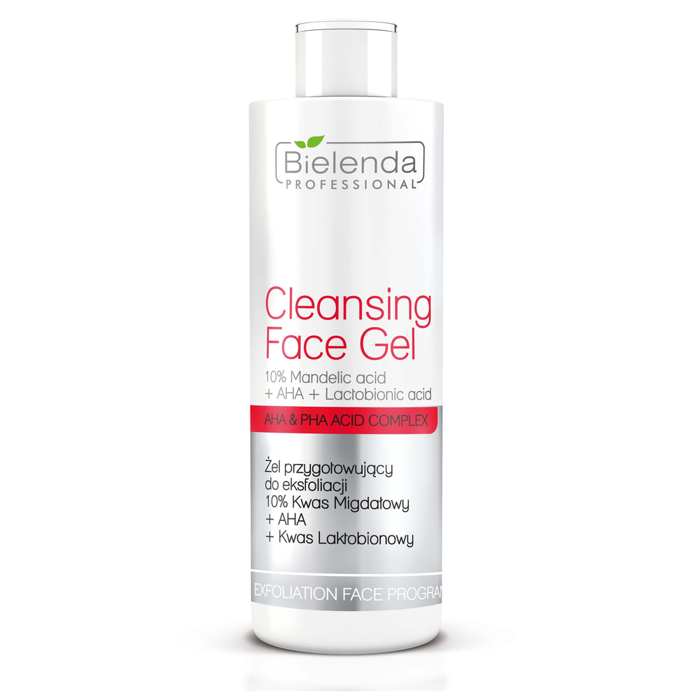 Bielenda Professional Cleansing Face Gel with 10% Mandelic Acid and Lactobionic Acid 200g