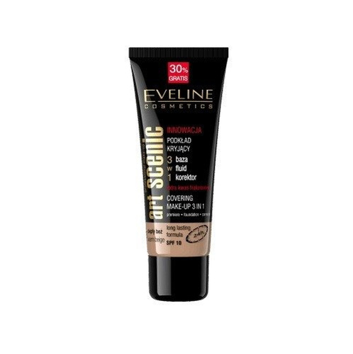 Eveline Art Scenic Podkład Kryjący 3W1 Ciepły Beż 30 ml