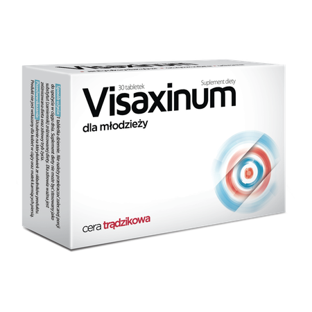 Aflofarm Visaxinum na Cerę Trądzikową Wspierający Zdrową Skórę 30 Tabletek