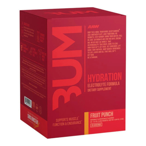 Raw Nutrition Bum Hydration, Fruit Punch - 20 x 5.8g