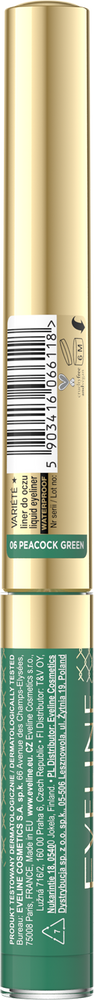 Eveline Variete Kolorowy Eyeliner w Kałamarzu 06 Peacock Green 2,8ml