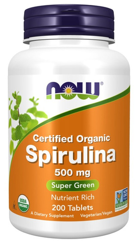 Now Foods Spirulina 500mg Supports Circulatory System Immune System & Detoxification 200 Tablets