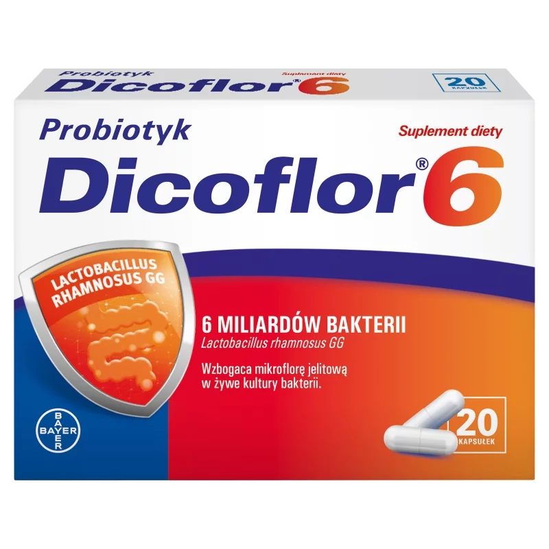 Dicoflor 6 Probiotic for Intestinal Microflora Support 20 Capsules