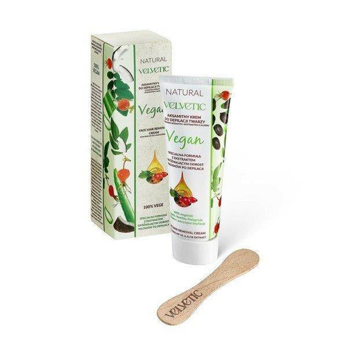 Natural Velvetic Velvety Vegan Face Hair Removal Cream with Rose Oil 50ml