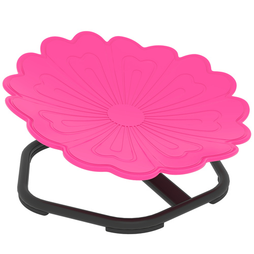 AIYAPLAY Flower-Shaped Sensory Spinning Chair with Non-Slip Base for Balance/Coordination, Pink