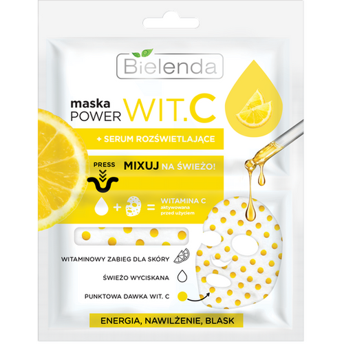 Bielenda Power Vit. C Sheet Mask + Brightening Serum Lemon 22ml