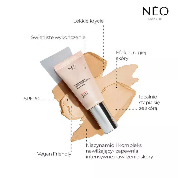 Neo Makeup Intense Serum Sheer SPF 30 Nawilżający Podkład Nr 04 Sand 30ml
