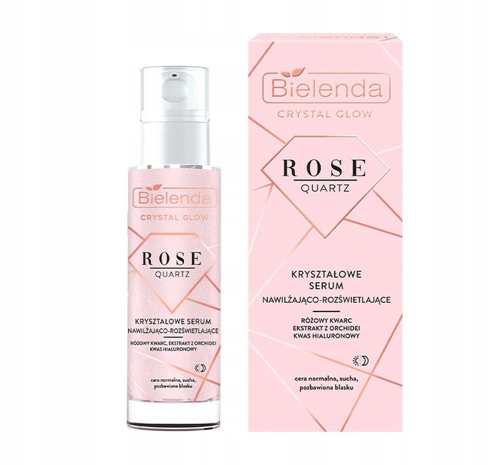 Bielenda Crystal Glow Rose Quartz Moisturizing and Illuminating Serum for Dry and Normal Skin 30ml