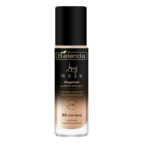 Bielenda Long Wear Długotrwały Podkład Matujący 03 Light Beige 30ml