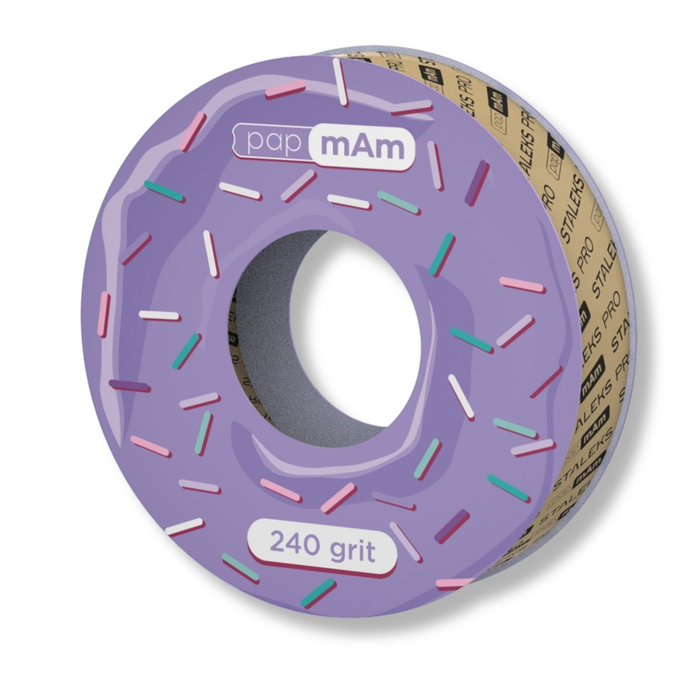 Staleks Pro Expert PapmAm White Disposable Abrasive Tape For Replaceable Plastic Case 240 Grit ATSC-240w 7 m