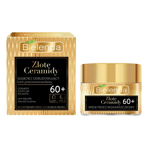 Bielenda Gold Ceramides Deeply Rebuilding Anti Wrinkle Day and Night Cream 60+ 50ml
