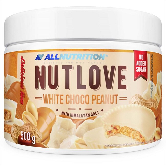 AllNutrition NutLove White Choco Peanut with Himalayan Salt and No Added Sugar 500g