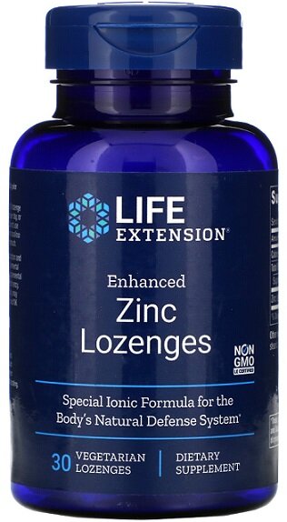 Enhanced Zinc Lozenges, Unflavoured - 30 vegetarian lozenges