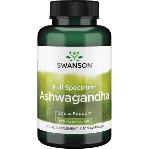 Swanson Ashwagandha 450mg na Stres i Wyciszenie 100 Kapsułek