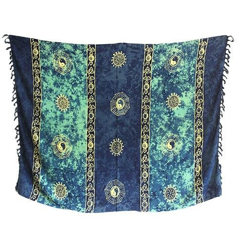Bali Celtic Sarongs - Yin & Yang  - Green
