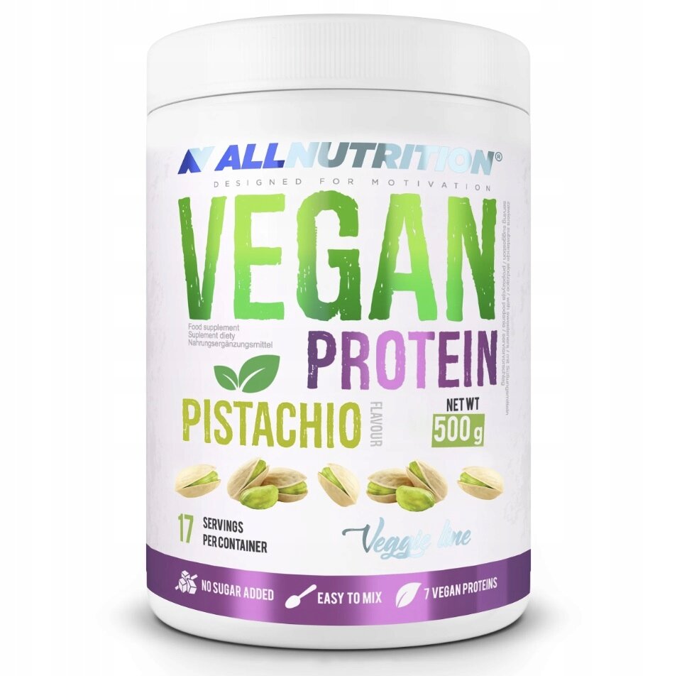 Allnutrition Vegan Protein Wysokobiałkowa Odżywka Pistachio 500g