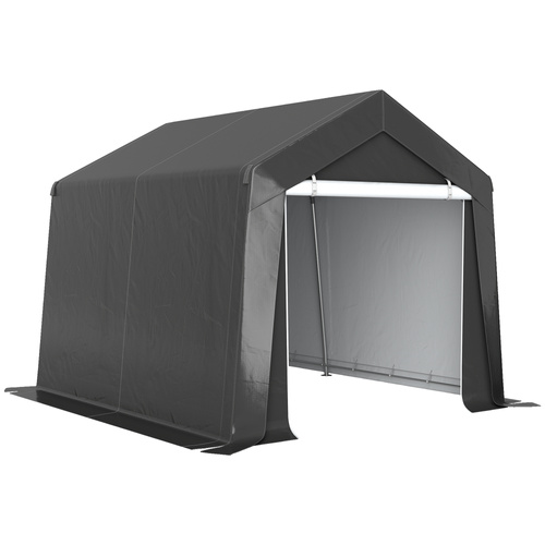 Outsunny 3.6 x 2.1m Portable Outdoor Shed, with Window - Dark Grey