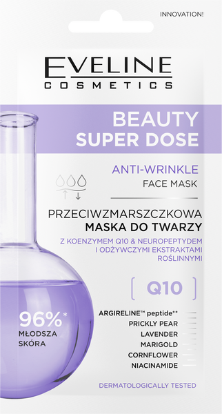 Eveline Beauty Super Dose Anti-Wrinkle Face Mask Q10 8ml