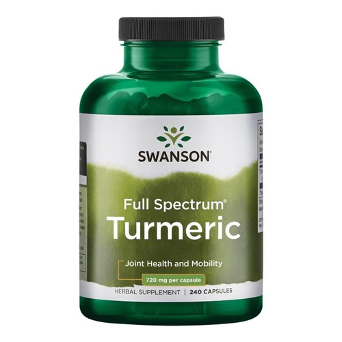 Swanson Kurkuma 720mg Full Spectrum na Trawienie 240 Kapsułek