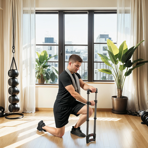 SPORTNOW Chest Expander, with 10-50kg Adjustable Resistance, for Home Gym, Office, Travel Workout