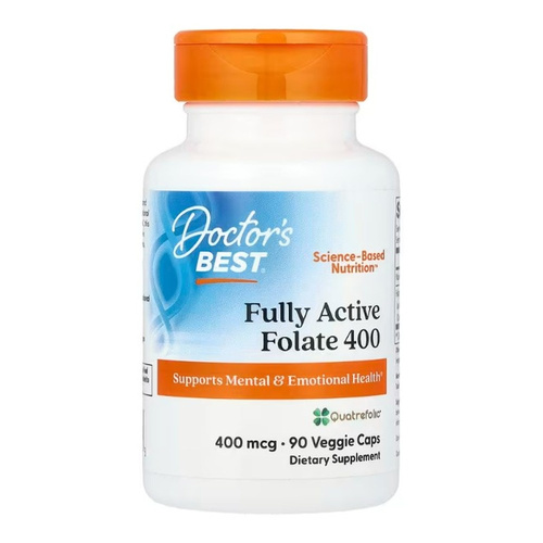 Doctor's Best Fully Active Folate 400 with Quatrefolic, 400mcg Kapsułki 90 kapsułek