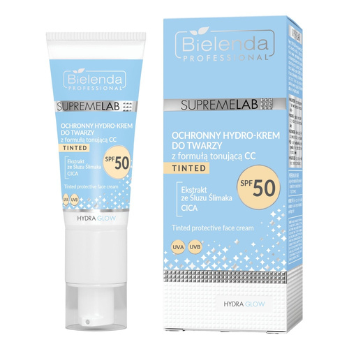 Bielenda Professional HYDRA GLOW Ochronny hydro-krem do twarzy z formułą tonującą CC SPF 50 40ml