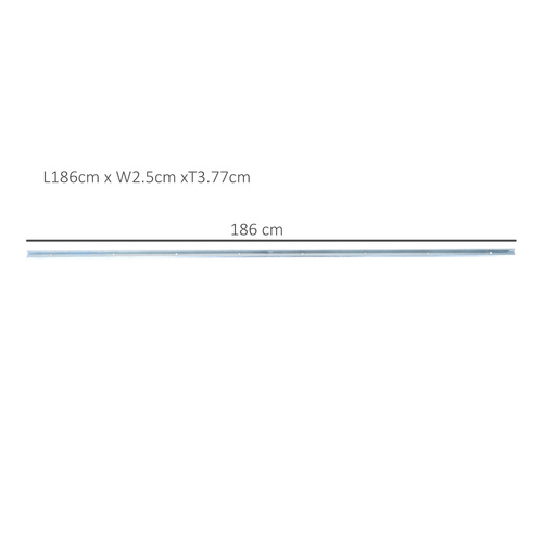 HOMCOM 6FT Modern Sliding Barn Door Closet Hardware Track Kit Track System Unit for Single Wooden Door