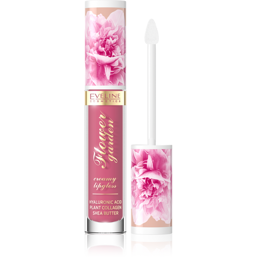 Eveline Flower Garden Kremowy Błyszczyk do Ust Nr 3 Vegan 4.5ml