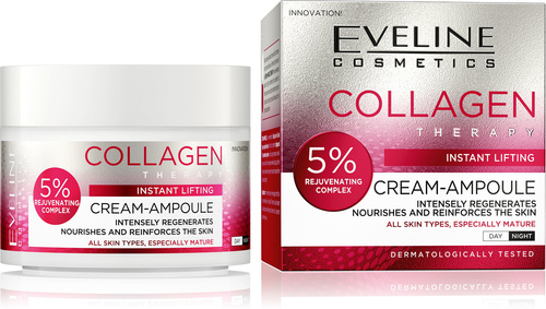 Eveline Kolagen Intensywnie Odmładzający Krem-Ampułka 5% na Dzień i Noc 50ml