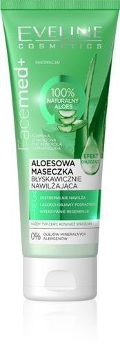 Eveline FaceMed+ Instantly Moisturizing Aloe Face Mask 3in1 Cooling Effect 50ml