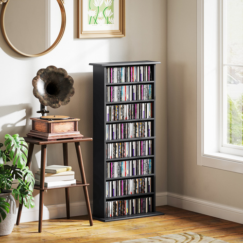 HOMCOM 360 CD Storage Unit - Black