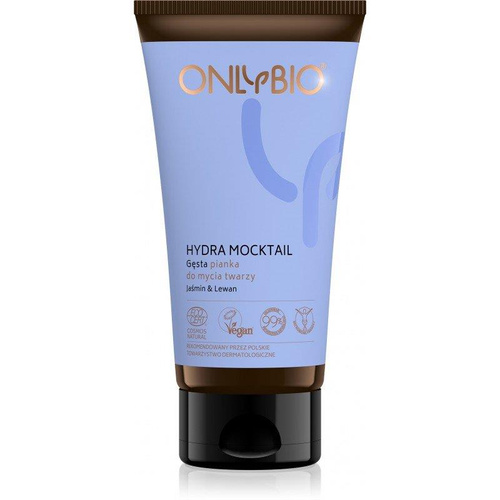 OnlyBio Hydra Mocktail Gęsta Pianka do Mycia Twarzy z Jaśminem i Lewanem dla Każdego Typu Cery 150ml