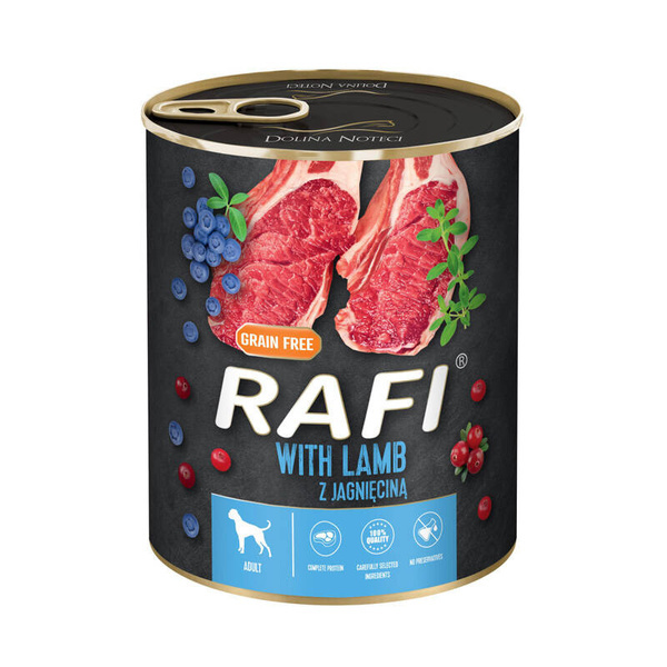 Rafi Wet Food with Lamb for Adult Dogs of All Breeds 800g