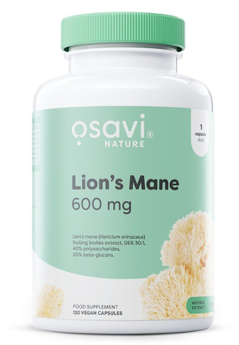 Osavi Soplówka Jeżowata 600 mg 120 kapsułek wegańskich