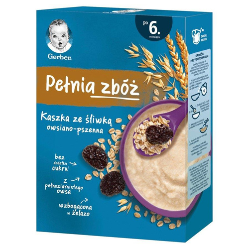 Gerber Cereals Richness Oat-Wheat Porridge with Plum for Infants after 6 Months 200g