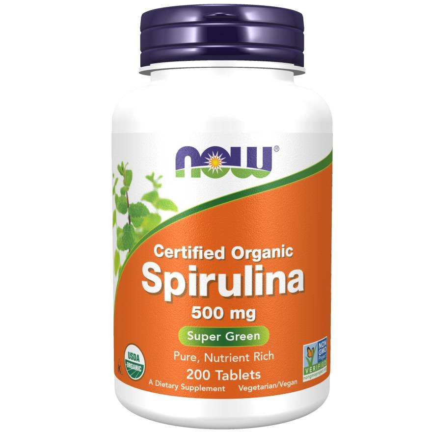 Now Foods Spirulina 500mg Supports Circulatory System Immune System & Detoxification 200 Tablets