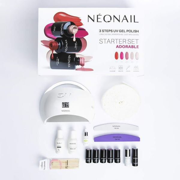NeoNail Set for Adorable Hybrids 7 Varnishes + LED Lamp 21W/48 1 Piece