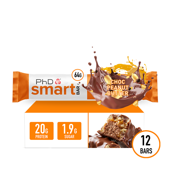 PhD Smart Bar High Protein Low Sugar with Choc Peanut Butter Flavour 64g