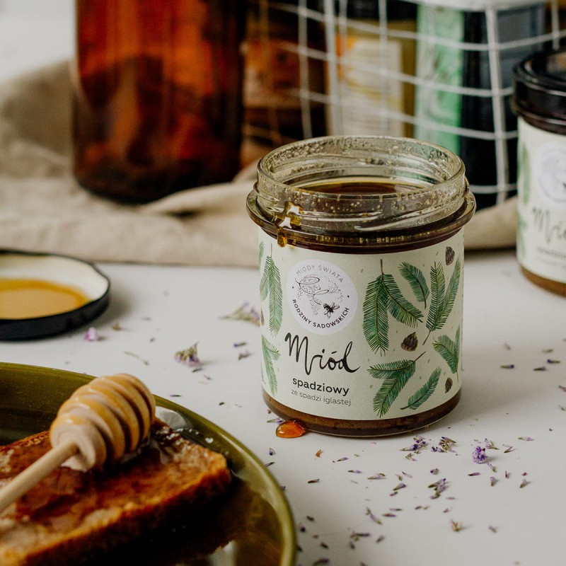 Pasieki Sadowskich Honeys of the World Coniferous Honeydew Honey 450g