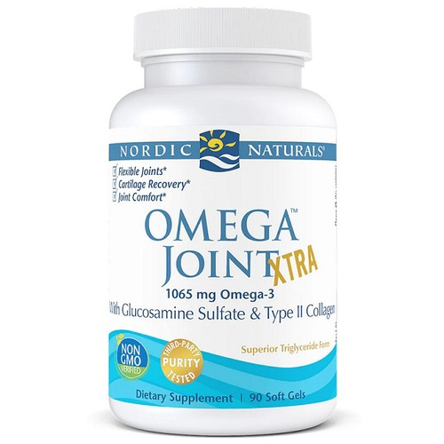 Nordic Naturals Omega Joint Xtra Suplement Na Zdrowie Stawów z Omega 3 Glukozaminą i Kolagenem 90 Kapsułek