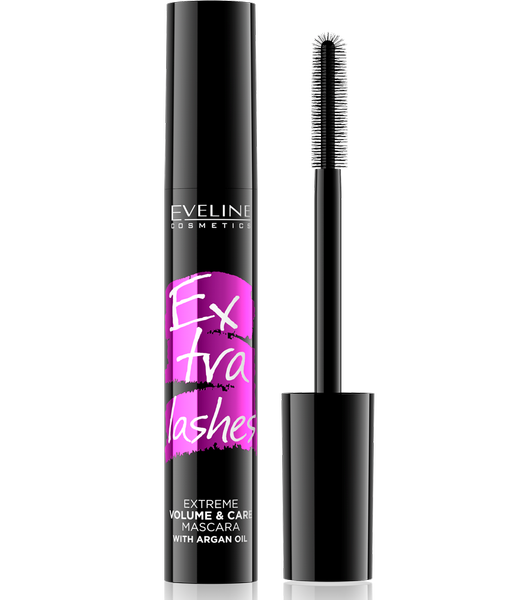 Eveline Extra Lashes Volume & Care Maskara z Olejkiem Arganowym 12ml