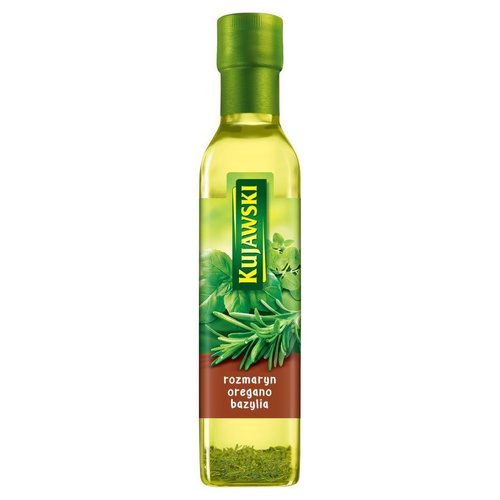 Kujawski Olej Rzepakowy z Pierwszego Tłoczenia z Rozmarynem Oregano i Bazylią 250ml