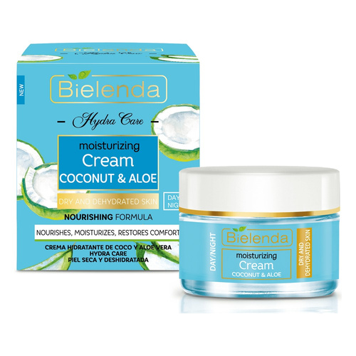 Bielenda Hyfra Care Moisturizing Face Cream with Coconut and Aloe for Dry and Dehydrated Skin 50ml
