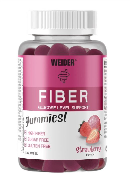 Weider Fiber, Strawberry - 36 gummies
