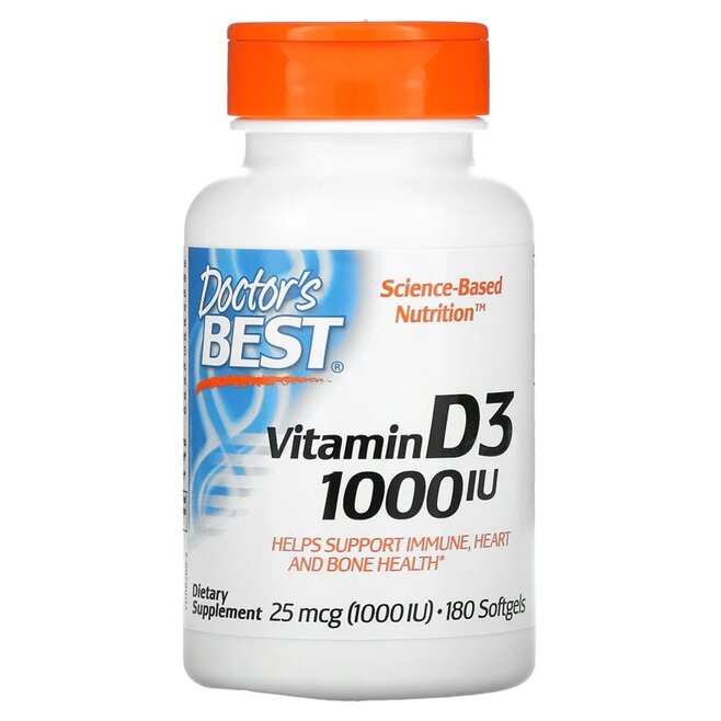 Vitamin D3, 1000 IU - 180 softgels