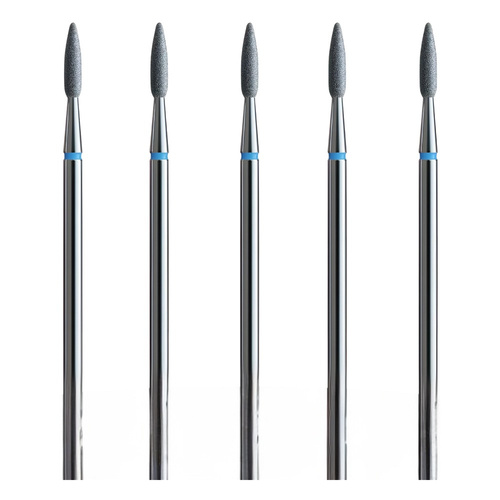 IQ Nails Long Flame Diamond Diamond Drill Bits for Cuticles Zestaw do Skórek 5 Sztuk