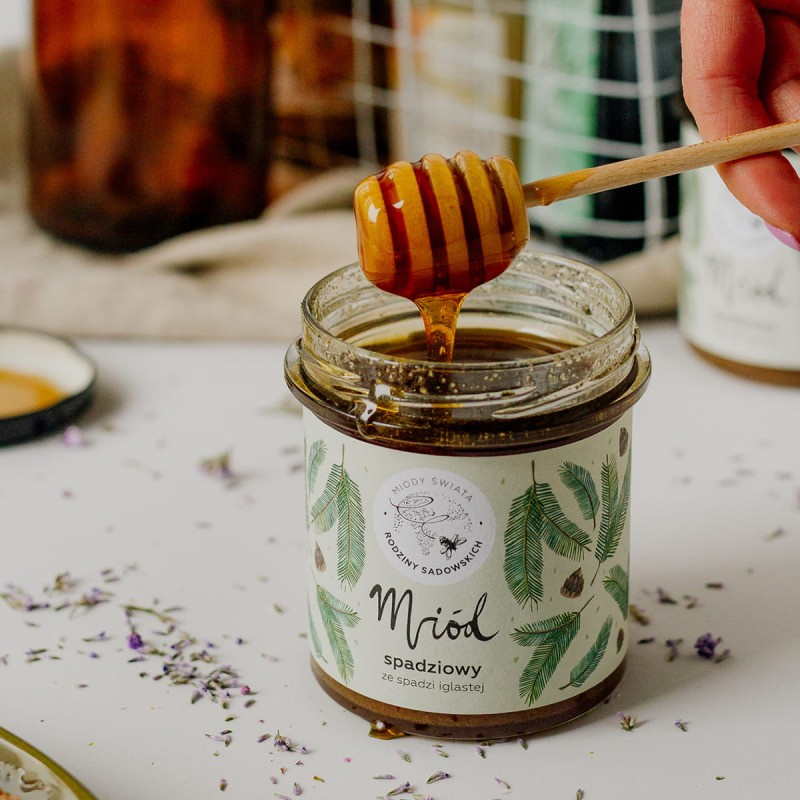 Pasieki Sadowskich Honeys of the World Coniferous Honeydew Honey 450g